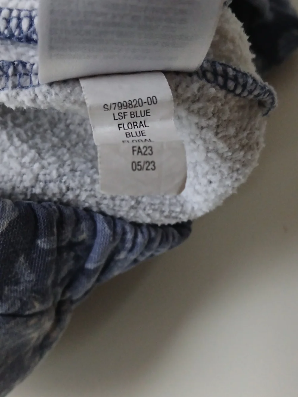 Gap x LoveShackFancy Sweatpants Blue Floral Print Girls Medium